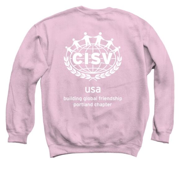CISV Portland Logo Crewneck Sweatshirt - Light Pink - Image 2