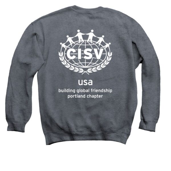 CISV Portland Logo Crewneck Sweatshirt - Charcoal - Image 2