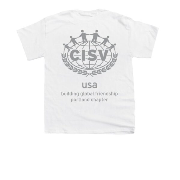 CISV Portland Donut Youth Tee - White - Image 2