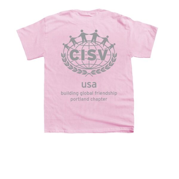 CISV Portland Donut Youth Tee - Light Pink - Image 2